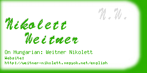 nikolett weitner business card